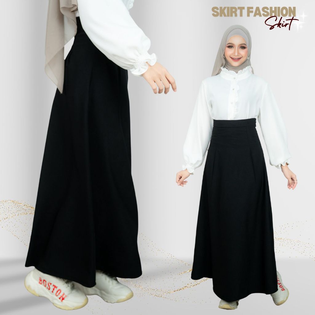 กระโปรงยาวเอวสูง ทรงเอ ใส่สวย ผ้าดีใส่สบาย โทนสีสุภาพเรียบร้อย ใส่ในโอกาสต่างๆ KA15วาริสมุสลิม