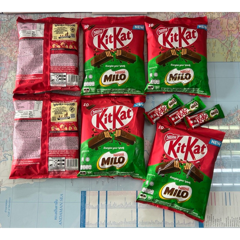 KitKat Milo คิทเเคทผสมไมไล 1 ห่อ บรรจุ 10 ชิ้น