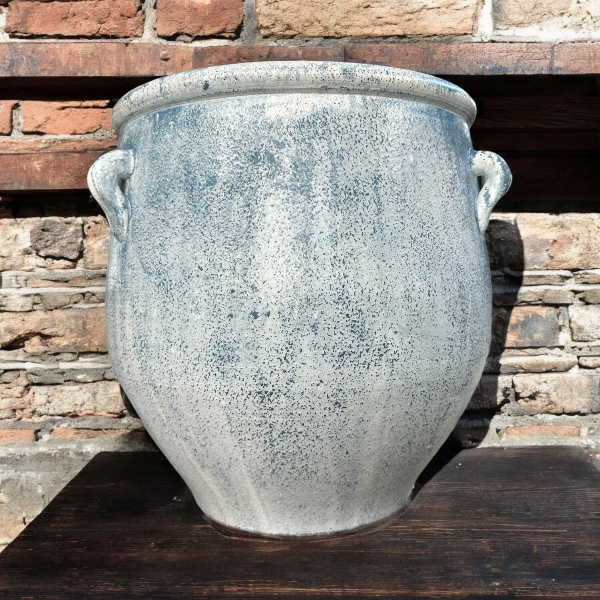 Flowerpot กระถางดินเผาทรงโอ่ง  วินเทจสไตล์ มีหู 3 หู ขนาด 40 x 38 cm. ราคา ถูกที่สุด ดีลบีเคเค แกลเลอรีภาพที่ 3