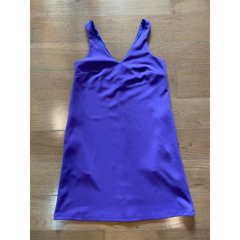 ชุดเดรสสีม่วง คอ วี ไซต์ xxs