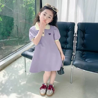 XX02 ชุดกระโปรงเด็ก มินิเดรสเทนนิส เดรสแฟชั่น น่ารักๆ 90-140 cm