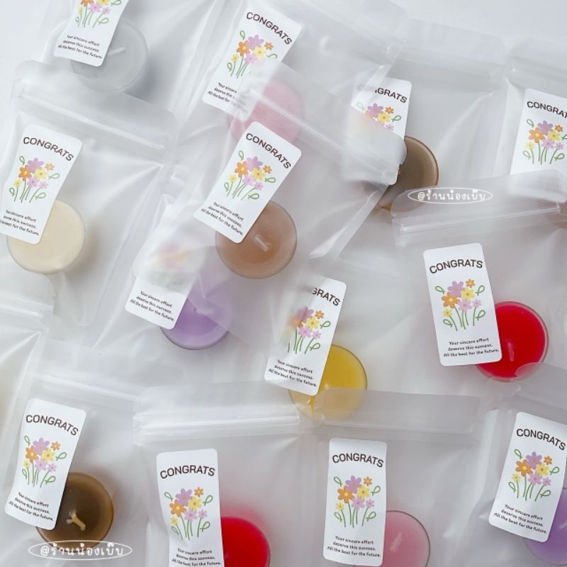 (พร้อมส่ง ) เทียนหอม ของขวัญวันปัจฉิม ของชำร่วย