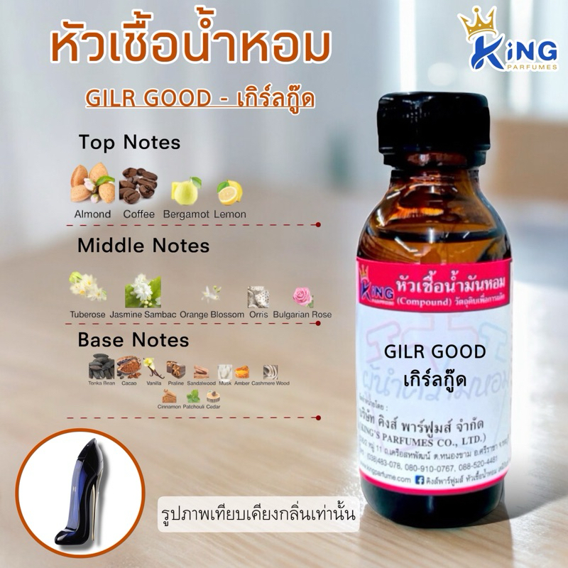หัวเชื้อน้ำหอมขนาด30-100ml กลิ่น GILR GOOD เกิร์ลกู๊ด