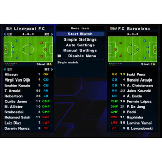 แผ่นเกมส์ PES 2025 V.2 Playstation 2 คุณภาพสูง ราคาถูก