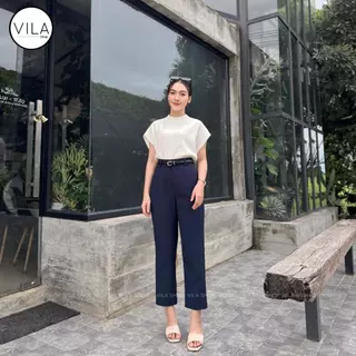 TM20 Small Cylinder Pants งานตัด VILA กางเกงขายาว กระบอกเล็ก