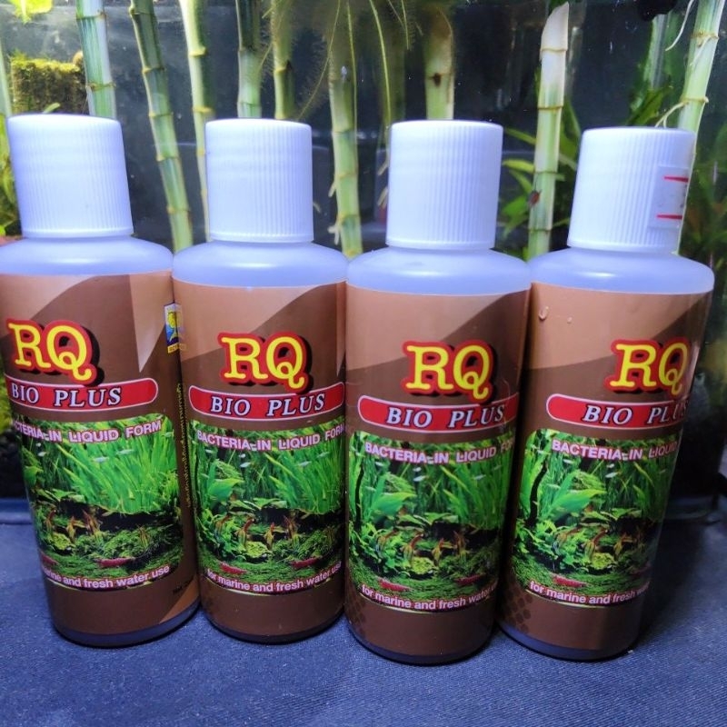 ไบโอ พลัส  RQ แบคทีเรียย่อยสลายขี้ปลาช่วยทำให้น้ำใส ปริมาณ 120 cc 1 ขวด