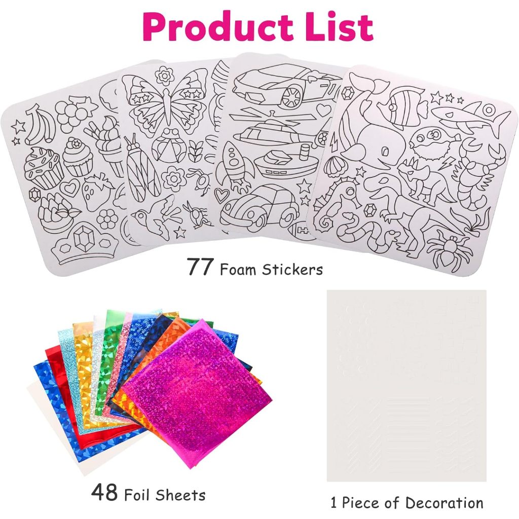 พร้อมส่ง🚀 DIY Sticky Art ของเล่นเสริมพัฒนาการ สติ๊กเกอร์วิเศษแปะลาย ศิลปะ แปะลาย ชุดทำสติ๊กเกอร์ - รูปที่ 2