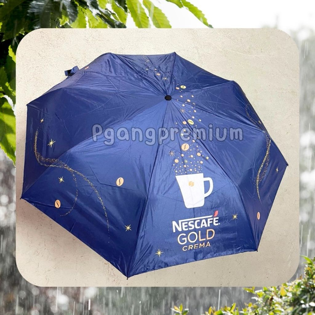 ร่มเนสกาแฟโกลด์ พับ3ท่อน ยาว 21 นิ้ว ผ้าร่มโพลี่เอสเตอร์ รูปที่ 4