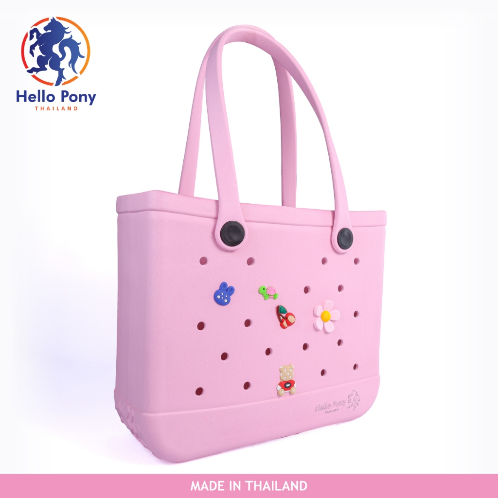 Hello Pony กระเป๋าสะพายไหล่ EVA กระเป๋าถือ กันน้ำ ความจุขนาดใหญ่ แฟชั่น สำหรับคุณผู้หญิง ขนาด 30 x 36 รุ่น BM4001 - รูปที่ 4