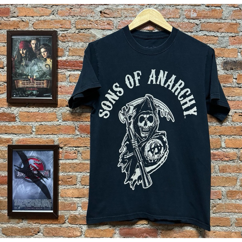 เสื้อยืดวินเทจมือสอง ลิขสิทธิ์แท้ซีรี่ย์ SOA (SONS OF ANARCHY) สีดำ ขนาดไซส์ S