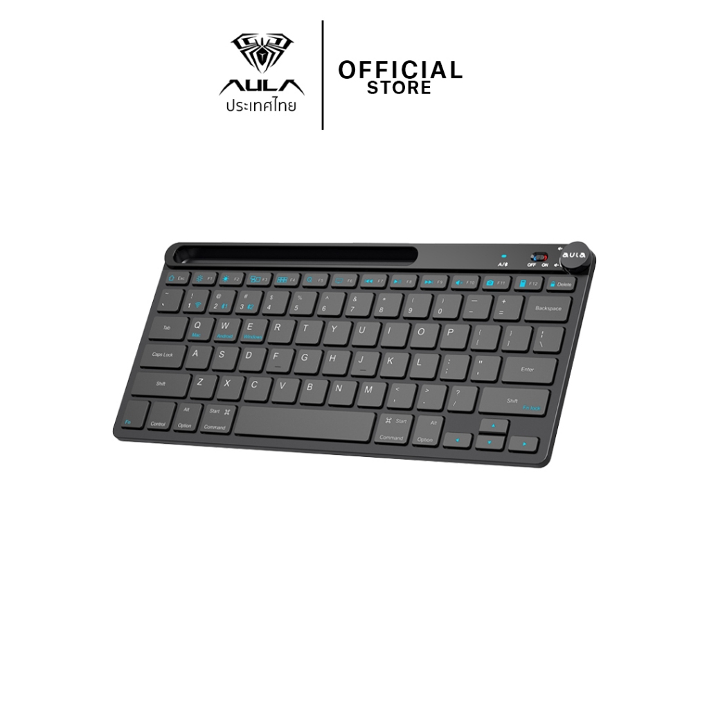 คีย์บอร์ดไร้สาย ออฟฟิศ/สำนักงาน - AULA AWK205A - Bluetooth Keyboard คีย์ไทย รับประกัน 2 ปี