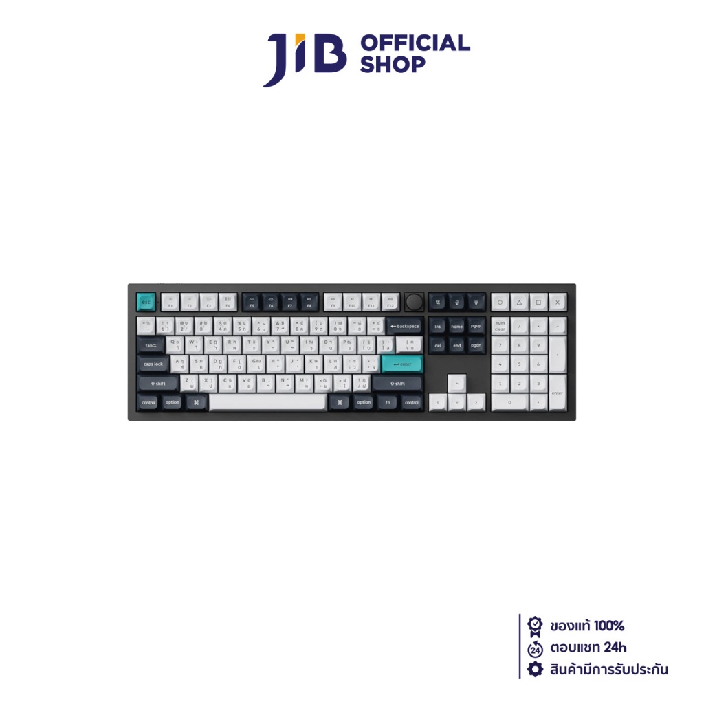 WIRELESS KEYBOARD คีย์บอร์ดไร้สาย KEYCHRON Q6 MAX QMK/VIA GATERON JUPITER RED SWITCH RGB EN/TH Q6M-M