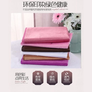 F2C ผ้าปูเตียงสปา Bed cover ผ้าคลุมเตียง Velvet สีพื้น สำหรับร้านสปา โรงแรม