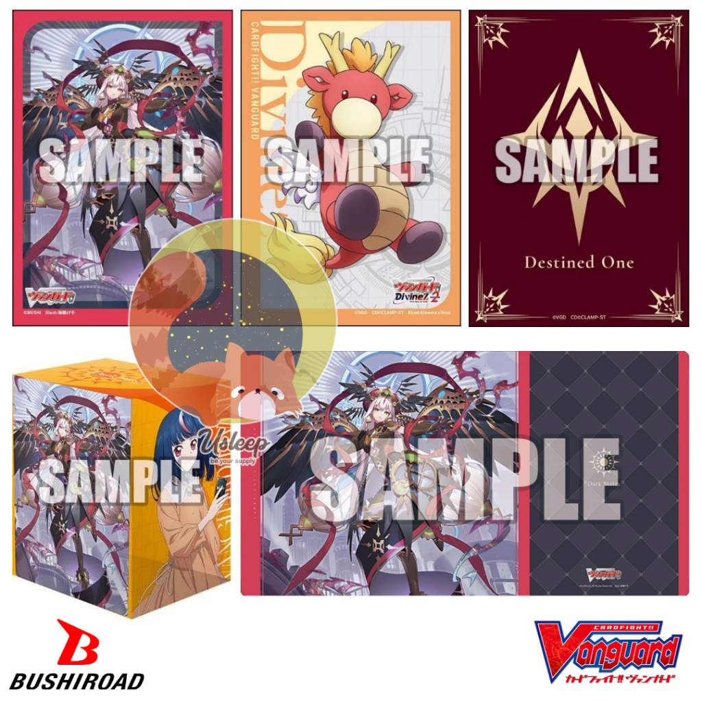 Bushiroad Sleeve Mini & Deck Holder V3 & Rubber Mat V2 Cardfight!! Vanguard : Liael=Odium, Sybilt, Destined One