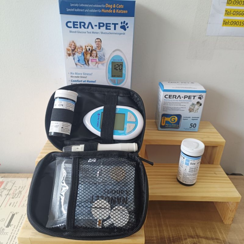 Cerapet - Blood Glucose 1 เครื่อง+strip 25 test , strip 50 test.