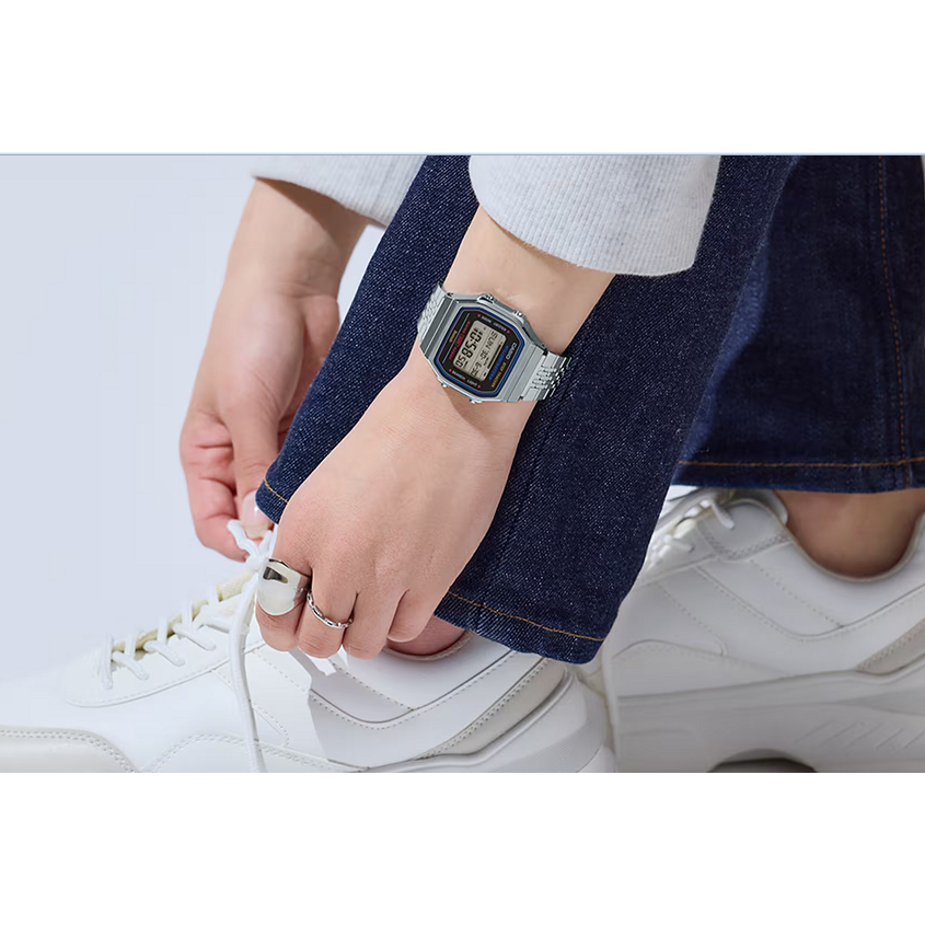 ์New!! นาฬิกา Casio รุ่น ABL-100WE นาฬิกาสไตล์วินเทจ Mobile link ,Step tracker -ของแท้ 100% ประกันศูนย์ CMG