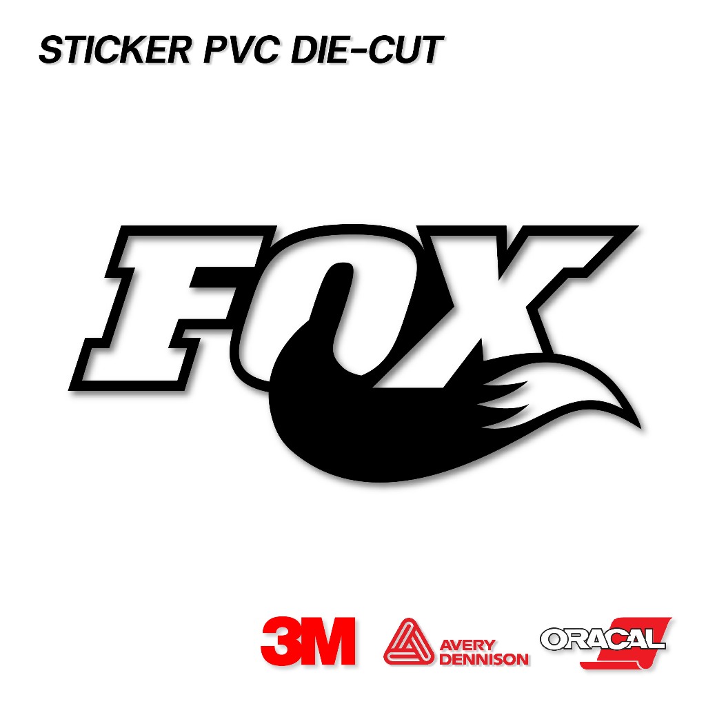(D005) สติกเกอร์ไดคัท FOX สติกเกอร์ PVC งานตัดสวยคม ลอกออกไม่ทิ้งคราบกาว ไม่ทำลายสีผิวรถ เช็ดล้างทำความสะอาดได้