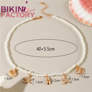 BIKINI FACTORY เครื่องประดับ สร้อยคอลูกปัดฟิวทะเล สร้อยคอแฟชั่น 👑มีหลายแบบ สินค้าพร้อมส่ง SET-BK006