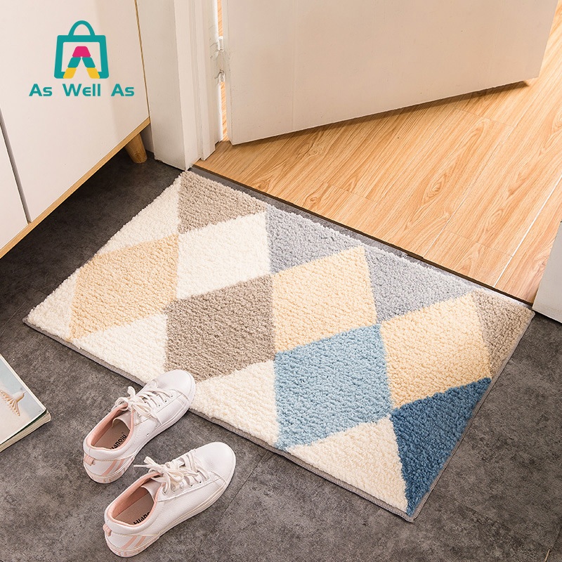 As Well As พรมเช็ดเท้า นุ่มสบายเท้า ขนาด 40*60 Cm. (หลากสีในหนึ่งแผ่น เช็คสีที่จะสั่งในรายละเอียดสิน