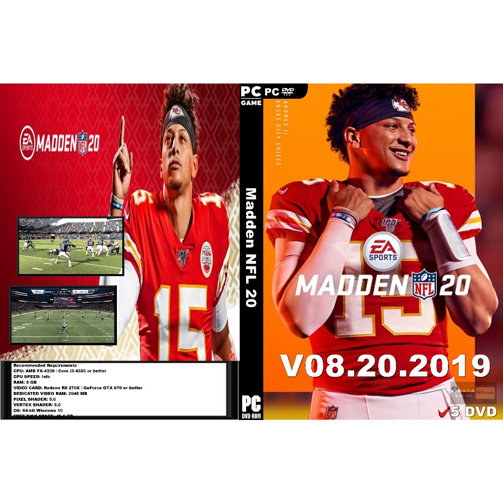 แผ่น Game PC Madden NFL 20 (5DVD)