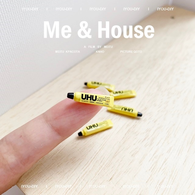 IYOU’DIY l โมเดลกาวUHU เครื่องเขียนจิ๋ว ob11 ของเล่น ของจิ๋ว ของสะสมบ้านตุ๊กตา dollhouse