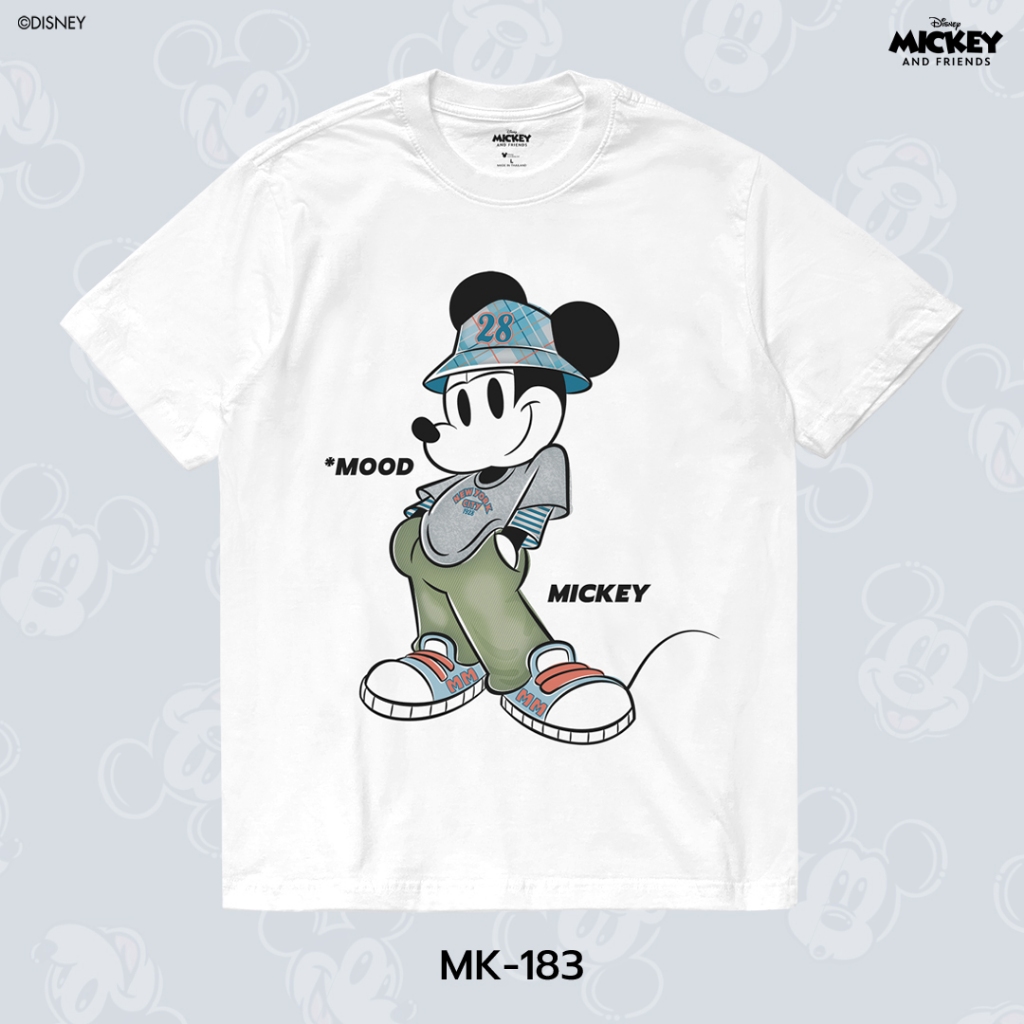 Power 7 Shop เสื้อยืดการ์ตูน Mickey Mouse ลิขสิทธ์แท้ DISNEY (MK-183)