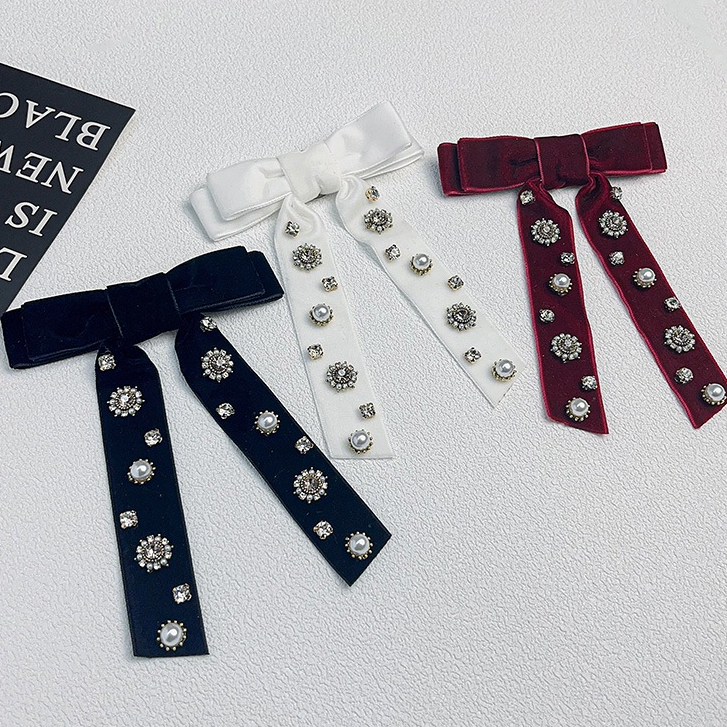 พร้อมส่ง V-06 เข็มกลัดโบว์ โบว์ติดคอเสื้อ เข็มกลัดติดเสื้อ เครื่องประดับเสื้อ อุปกรณ์เสริมตกแต่งสำหรับผู้หญิง