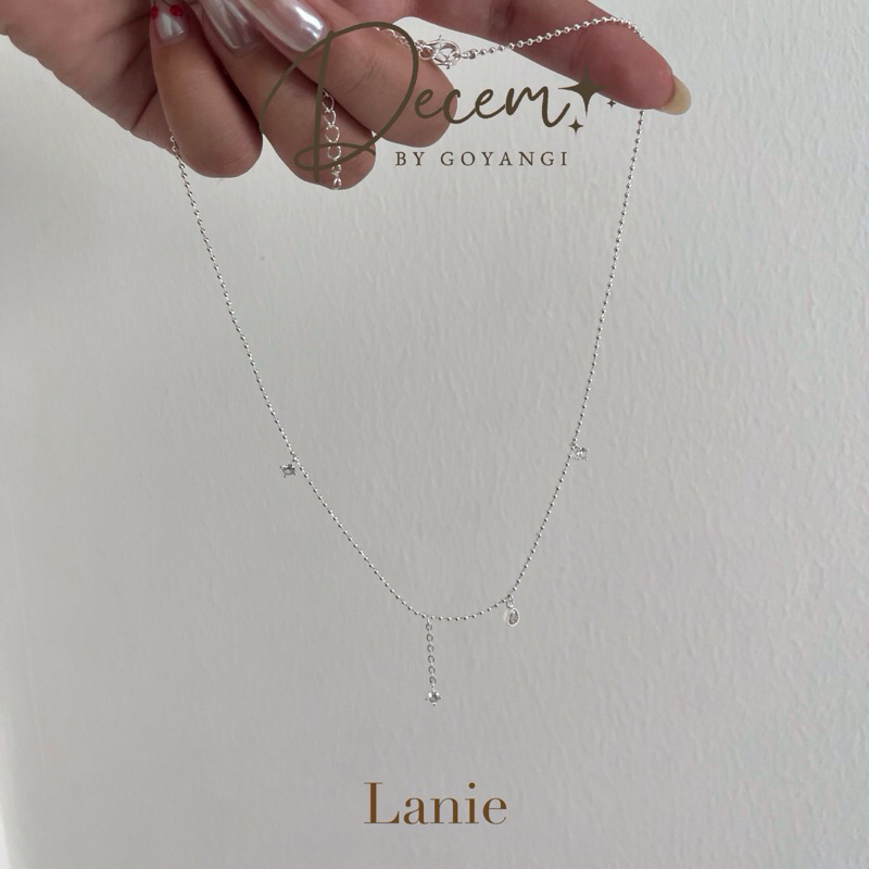 Decem- สร้อยคอรุ่น Lanie เงินสามารถใส่โดนน้ำได้ ไม่ลอกไม่ดำ มีถุงเก็บแถมให้