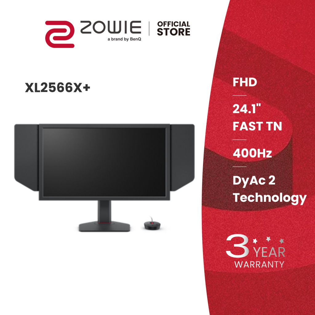 ZOWIE XL2566X+ 24.1นิ้ว Fast TN 400Hz DyAc™2 Esports Gaming Monitor (จอเกมมิ่ง 400hz, จอคอมเล่นเกม)