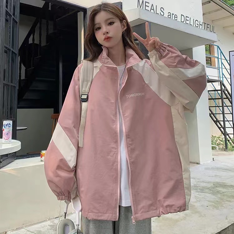เสื้อแจ็คเก็ตเบสบอล ผ้าบาง มีซิป กันแดด กันลม ทรงหลวม รุ่น33503