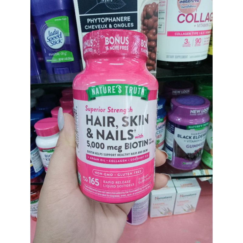 Nature's Truth Hair, Skin & Nails with 5,000 mcg Biotin 165 Count