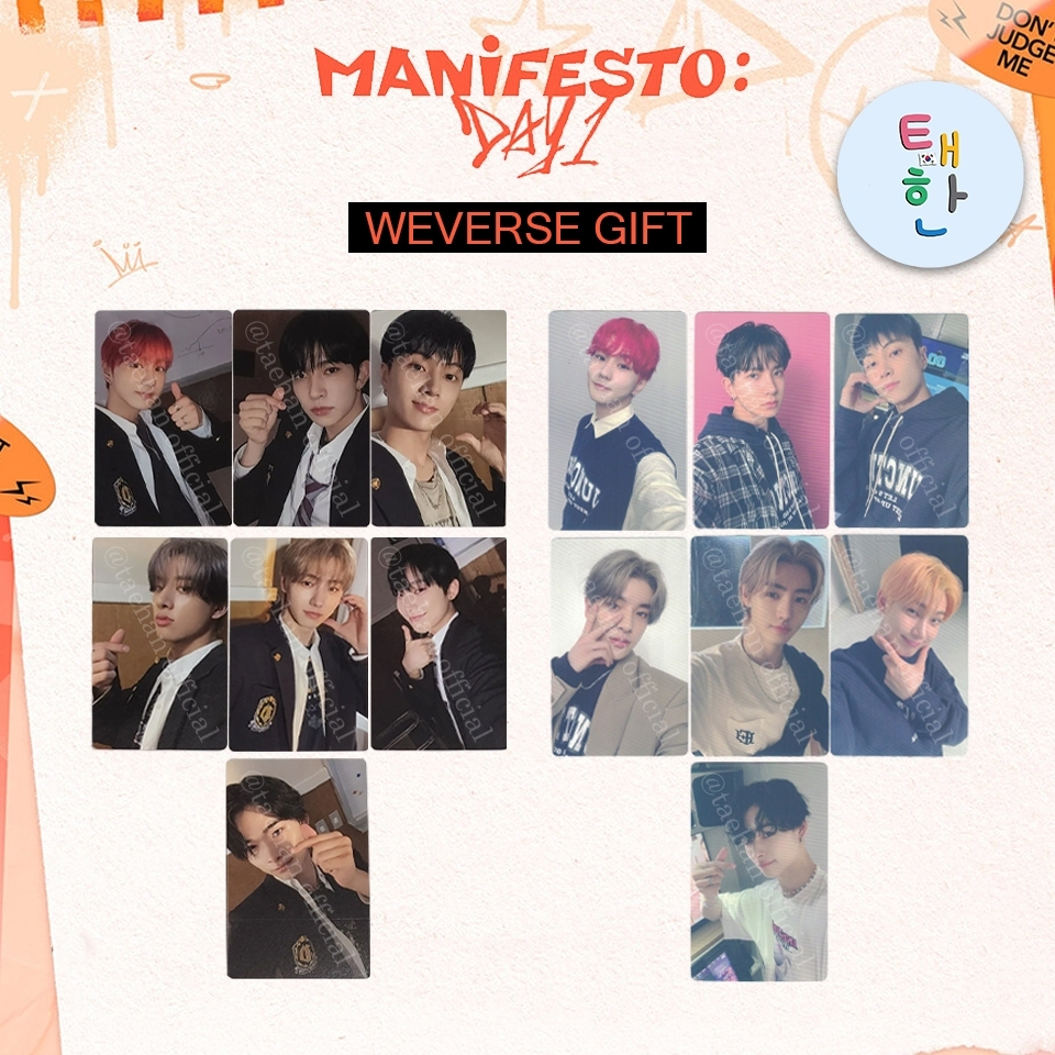 🔥ส่งด่วน ส่งทันที🔥 [ENHYPEN] การ์ดอีเว้นท์ MANIFESTO : DAY1 [Weverse Shop PHOTOCARD]