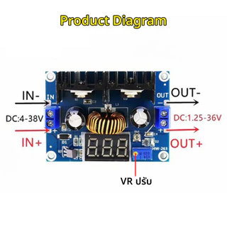 สเต็ปดาว DC-DC Step Down XL4016 Buck Converter มดูลตัวควบคุมบั๊กปรับได้ Step Down 24v to 12v สเต็ปดาวน์12v
