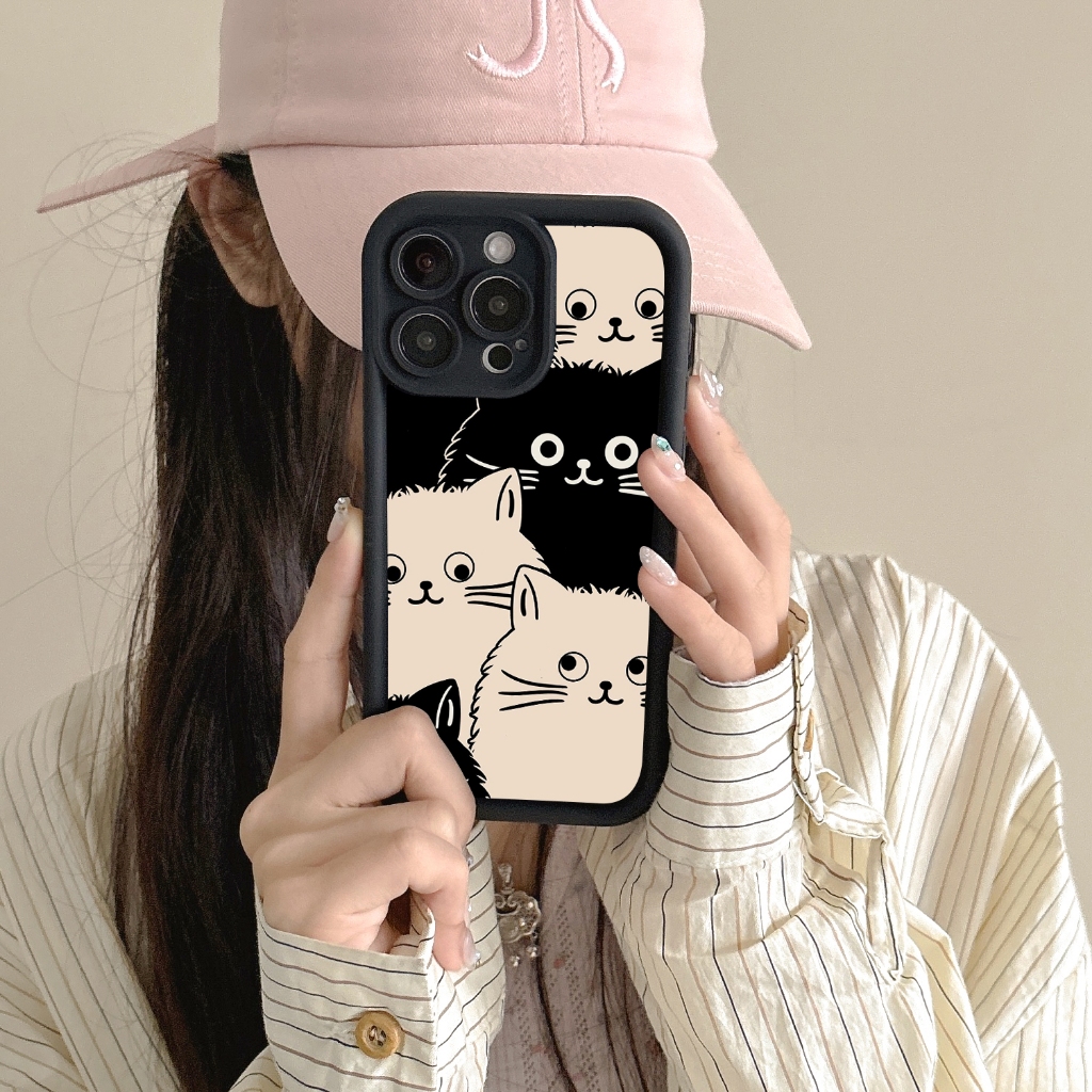 พร้อมส่ง เคสไอโฟน13 6 7 8 11 12 14 16 15 15Pro 15 Pro Max X XS XR แมว soft กันน้ำ กันกระแทก แบบแข็ง iPhone Case