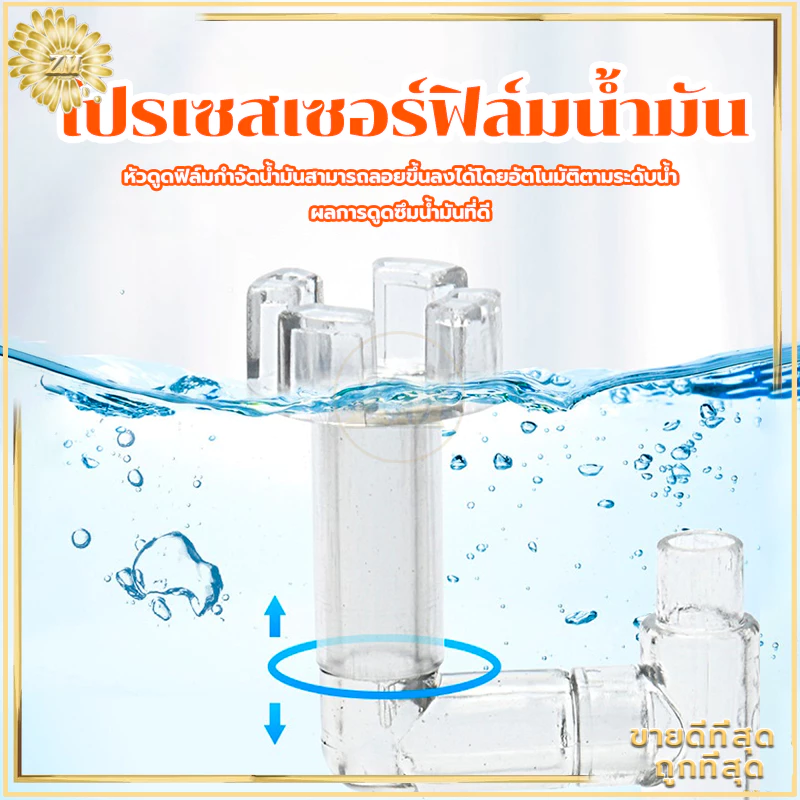 กรองแขวน กรองแขวนตู้ปลา กรองน้ําตู้ปลา เพิ่มออกซิเจน บังคับกรอง 3ชั้น ผิวน้ำใสไรน้ำมัน ลดการถ่ายน้ำ อุปกรณ์​ตู้ปลา thumbnail 6