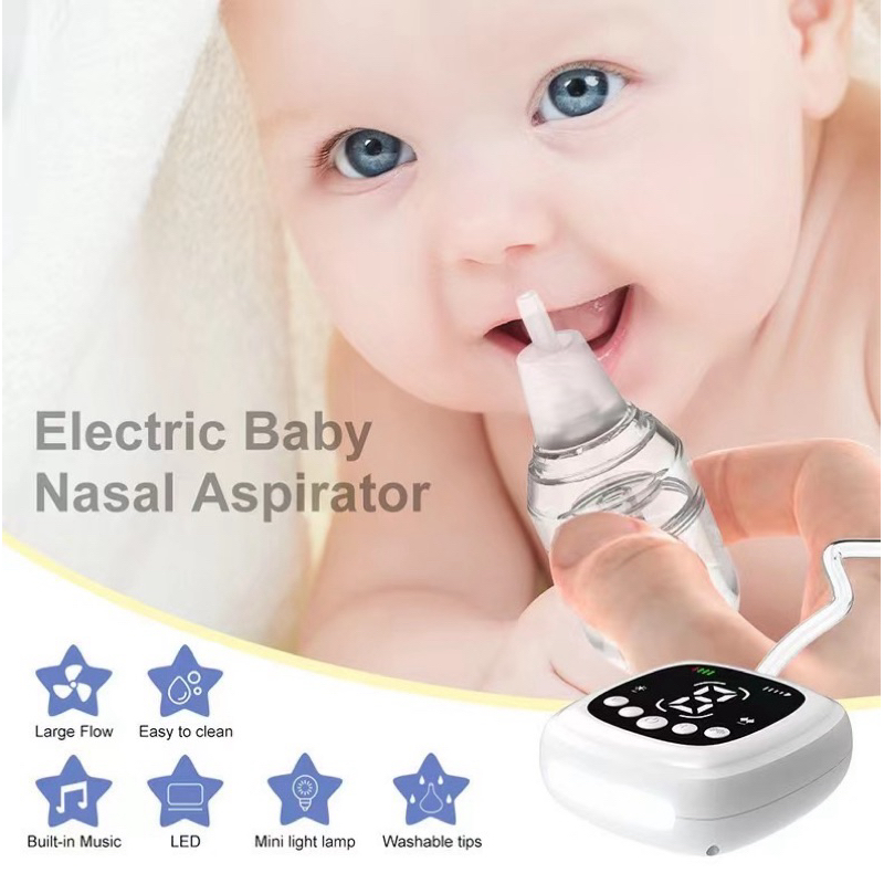 เครื่องดูดน้ำมูก 9 ระดับ ดูดแรง ดูดออกทั้งยวง ชาร์จUSB จุกซิลิโคน ที่ดูดน้ำมูกเด็ก NASA เครื่องดูดน้ำมูกไฟฟ้า ดูดน้ำมูก