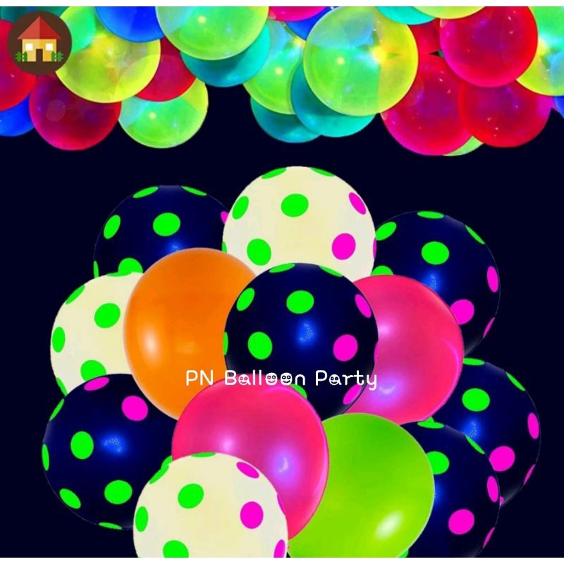 พร้อมส่งในไทย ลูกโป่งนีออนเรืองแสง Neon Balloon