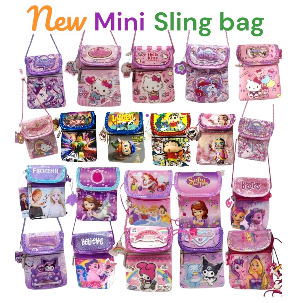 กระเป๋าสะพายห้อยคอฝาปิด กระเป๋าใส่เศษสตางค์ ลายเจ้าหญิงลายลิขสิทธิ์ New collection สินค้าขายดี