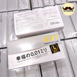 Sagami Original 0.01 ถุงยาง อนามัยญี่ปุ่น บางที่สุด ดีที่สุดในโลก "ใส่เหมือนไม่ใส่" (5 ชิ้น/กล่อง)