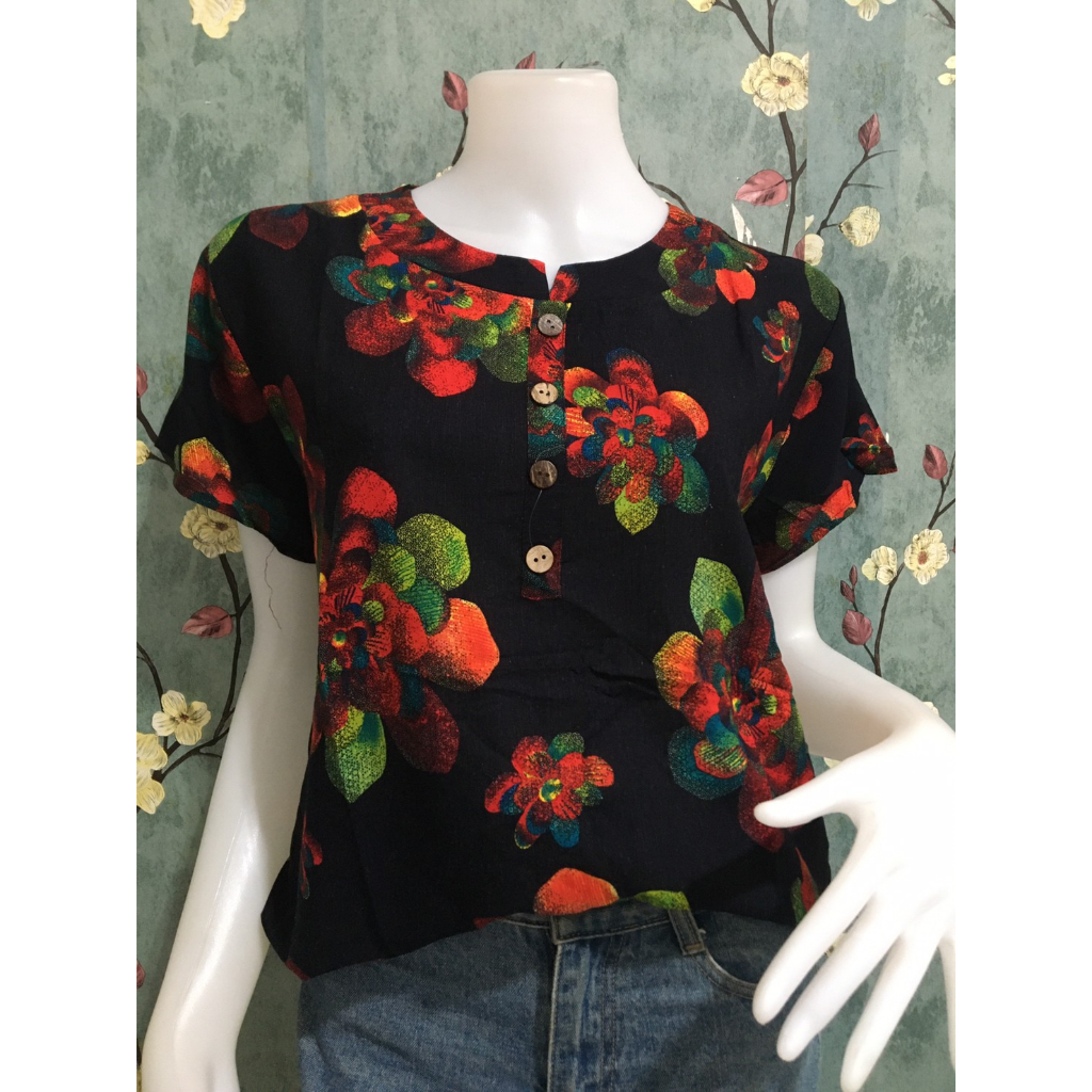 เสื้อผ้าสปัน ฟรีไซร์อก38-42นิ้ว เสื้อแฟชั่น สาวอวบ ผ้าเย็นใส่สบาย รุ่น897