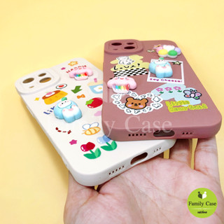 เคส Samsung เคสมือถือนิ่ม TPU กันเลนส์กล้องนูนลายการ์ตูนติดอะไหล่นูน ไข่ดาว สายรุ้ง