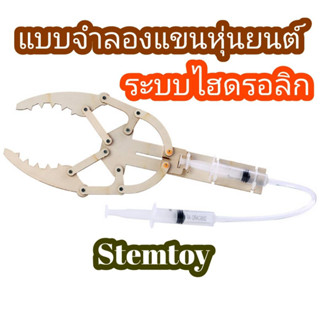 DIY แขนหุ่นยนต์ไฮดรอลิก วิทยาศาสตร์แนว stem เสริมความรู้ด้านวิทยาศาสตร์