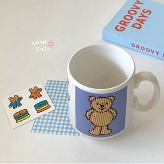 [พร้อมส่ง] 💙 Ins style 𝗕𝗹𝘂𝗲 𝗕𝗲𝗮𝗿 mug แก้วเซรามิค แก้วหมี