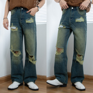 JOEY JEANS กางเกงยีนส์เอวสูงกระบอกกลาง