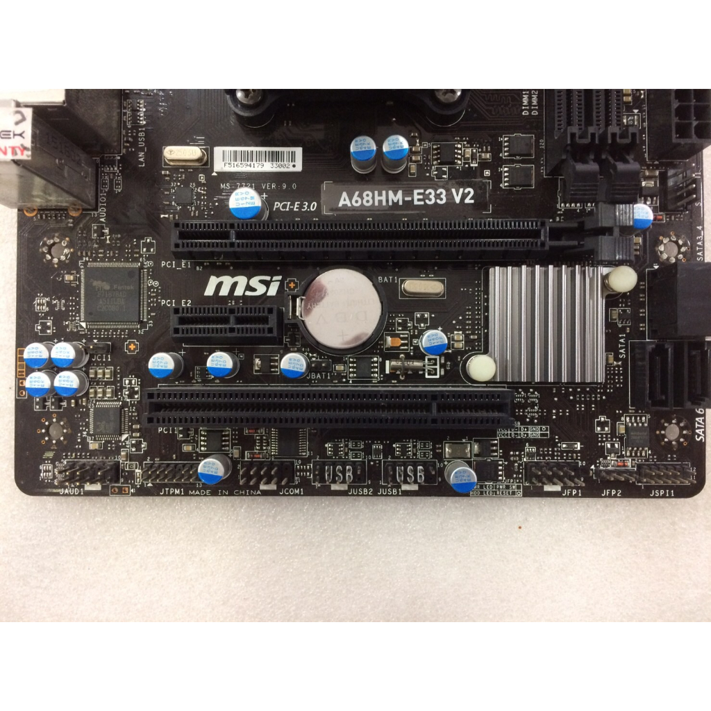 MAINBOARD (เมนบอร์ด) FM2+ MSI A68HM-E33 V2/แถมcpu A8-7600 มือสองใช้งานได้ปกติ