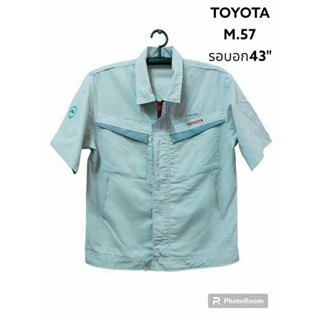 TOYOTA แท้ รอบอก43 "เสื้อเชิ๊ตช็อปช่างชาย