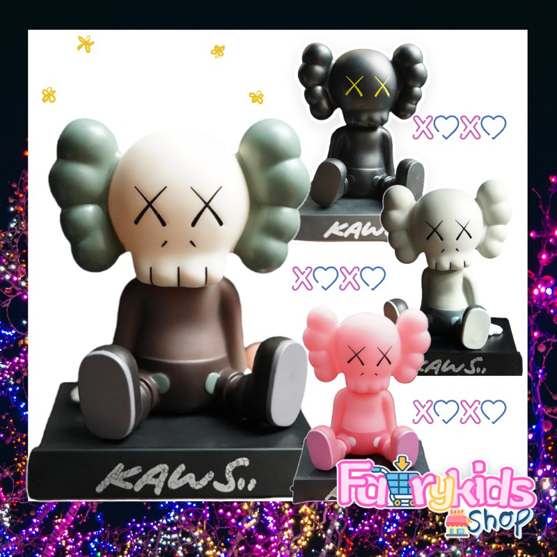 SALE!!!! SALE!!!! พร้อมส่ง ตุ๊กตาตั้งหน้ารถ คอวส์ Kaws ตุ๊กตาวางมือ หัวสปริง งานสวย พร้อมฐานวางมือถือได้ พร้อมกล่อง