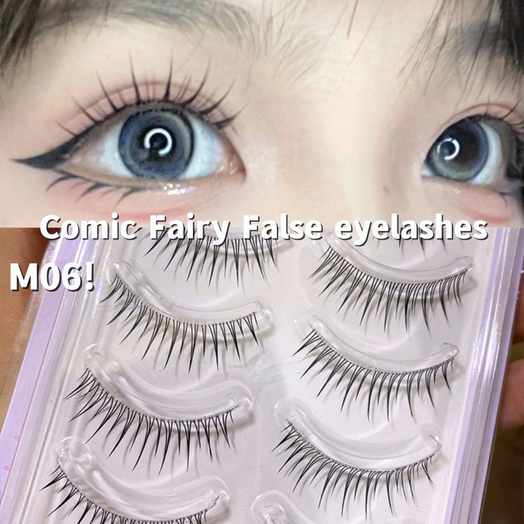 Minijumie ขนตาปลอม แพ็ค 5 คู่ แกนเอ็นใส Little Devil Eyelashes[แถมกาวติดขนตา]