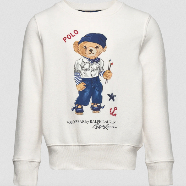 **ของเเท้ scan QR เช็คได้**[เก็บ code ลดเพิ่ม 647]เสื้อหนาวเด็ก Ralph Lauren Kids Polo Bear Fleece Sweatshirt