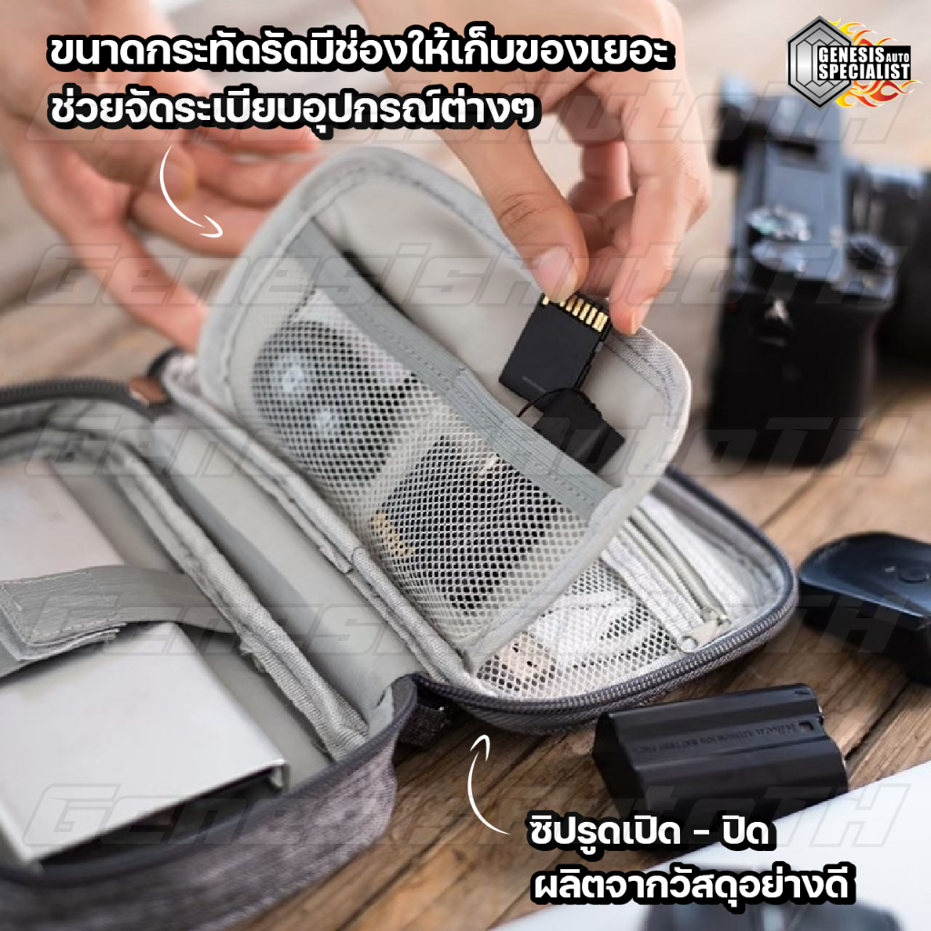 กระเป๋าจัดเก็บหูฟัง สายชาร์จ เพาเวอร์แบงค์ อุปกรณ์เดินทาง อเนกประสงค์ แบบพกพา กันน้ำ กระเป๋าจัดระเบียบ ส่งจากไทย